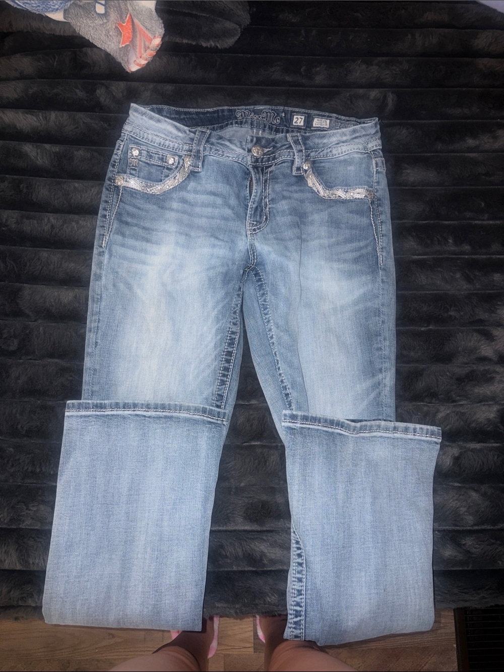 Miss Me Light Blue Boot Cut Jeans